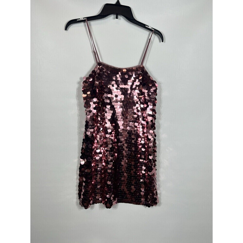“ A New Day” Pink Sequin Mini Shift Dress Party Women’s Size Small Stretchy NWT